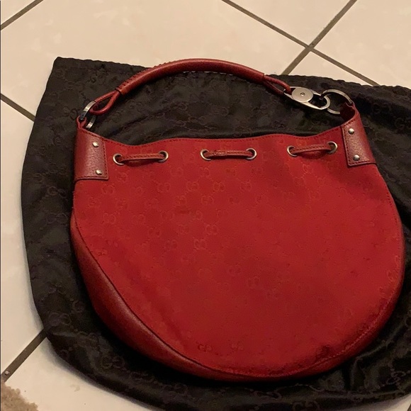 Red Gucci Monogram Hobo Bag. Great condition! - Picture 2 of 8